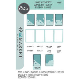 Sizzix Clear Stamps (10PK) w/ Framelits (3PK) - Painted Palettes by 49 and Market 666811