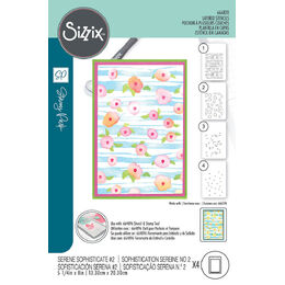 Sizzix A6 Stencil 4PK - Serene Sophisticate #2 by Stacey Park 666820