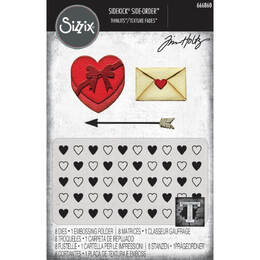 Sizzix Sidekick Texture Fades Embossing Folder - Valentines By Tim Holtz 666860