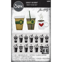 Sizzix Sidekick Texture Fades Embossing Folder - Coffee By Tim Holtz 666862