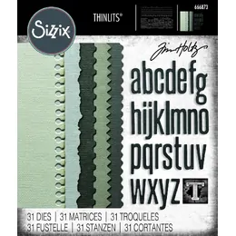 Sizzix Thinlits 31PK Die Set - Vault Edges by Tim Holtz 666873