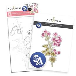 Altenew Stencil Art: Painted Geraniums & Add-on Die Bundle ALT10394BN1