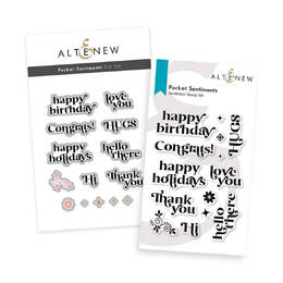 Altenew Stamp & Die Set - Pocket Sentiments ALT10396BN