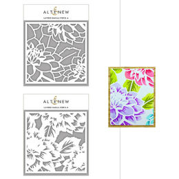 Altenew Layered Dahlia A&B Stencil Bundle ALT6800