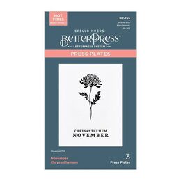 Spellbinders Press Plates - November Chrysanthemum BP-255