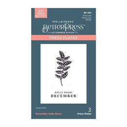 Spellbinders Press Plates - December Holly BP-256