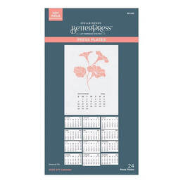 Spellbinders Press Plates - 2025 DIY Calendar (Florals Through the Year Collection) BP-263