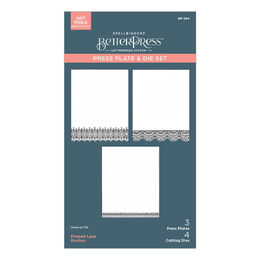 Spellbinders Press Plate & Die Set - Vivid Expressions Collection - Pressed Lace Borders BP-284