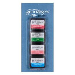 Lot of 4 Assorted Brands Ink Pad Stamp Pad Brown Green Red Gold Black  W/Refill