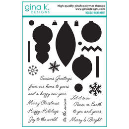 Gina K Designs Clear Stamps - Holiday Ornaments