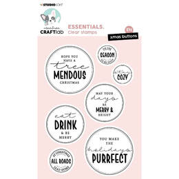 Creative Craftlab Essentials Clear Stamps - Xmas Buttons