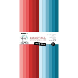 Creative Craft Lab Essentials Unicolor Paper Pad - Red & Blue