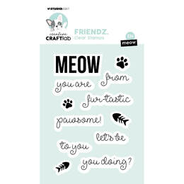 Creative Craftlab Friendz Clear Stamps - Meow