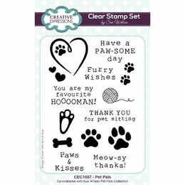 Creative Expressions Clear Stamps by Sue Wilson - Pet Pals (4 in x 6 in)