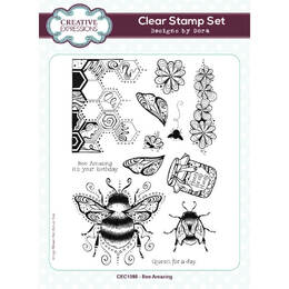 Creative Expressions Clear Stamps by Dora - Bee Amazing (6in x 8in)