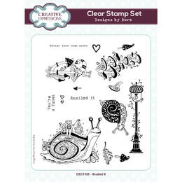 Creative Expressions Clear Stamps by Dora - Snailed It (6in x 8in)