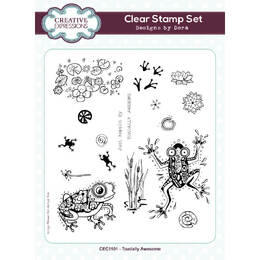 Creative Expressions Clear Stamps by Dora - Toadally Awesome (6in x 8in)