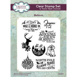 Creative Expressions Clear Stamps by Taylor Made Journals - Believe (6in x 8in)