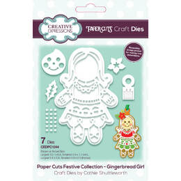 Creative Expressions Paper Cuts Craft Dies - Festive Gingerbread Girl