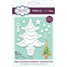 Creative Expressions Paper Cuts Craft Dies - Festive Christmas Tree