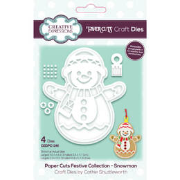 Creative Expressions Paper Cuts Craft Dies - Festive Snowman