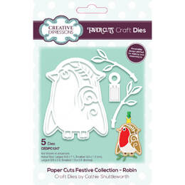 Creative Expressions Paper Cuts Craft Dies - Festive Robin