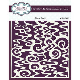 Creative Expressions Stencil by Dora - Slime Trail (6in x 6in)