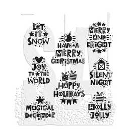 Tim Holtz Stampers Anonymous Cling Mount Stamp - Holiday What Nots CMS496