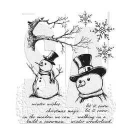 Tim Holtz Stampers Anonymous Cling Mount Stamp - Mr. Frostie CMS499