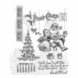 Tim Holtz Stampers Anonymous Cling Mount Stamp - Santa Visit CMS500