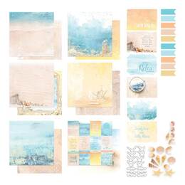 Couture Creations Collection Pack - Seaside Girl 12x12 (200gsm, 12 sheets, 6 postcards, sticker set)