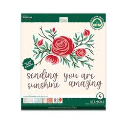 Couture Creations Stencil - Parkside Crafts Collection - Rosey Vine (4pc)