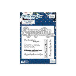 Couture Creation Stamp & Die Set - Blues by You Collection - Sympathy (8pc)