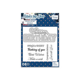 Couture Creation Stamp & Die Set - Blues by You Collection - Birthday (8pc)