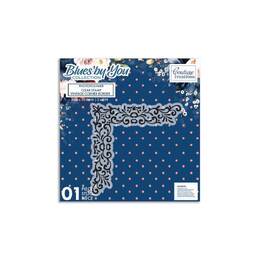 Couture Creations Stamp - Blues by You Collection - Vintage Corner Border (1pc)
