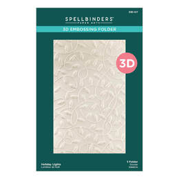 Spellbinders 3D Embossing Folder - Dancin' Christmas Friends Collection - Holiday Lights E3D-107