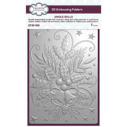 Creative Expressions 3D Embossing Folder - Jingle Bells (5in x 7in)