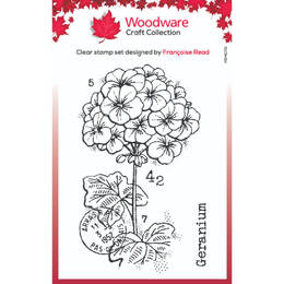 Woodware Clear Stamps Singles - Mini Geranium (3in x 4in)