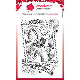 Woodware Clear Stamps Singles - Postal Rose (4in x 6in)