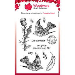 Woodware Clear Stamps Singles - Flying Birds (4in x 6in)