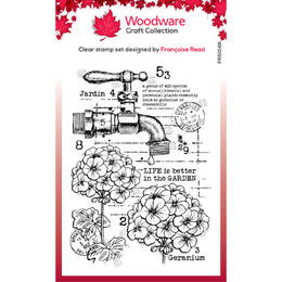 Woodware Clear Stamps Singles - Geraniums (4in x 6in)
