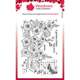 Woodware Clear Stamps Singles - Hollyhocks (4in x 6in)