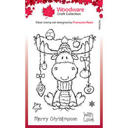 Woodware Clear Stamps Singles - Moose Christmas (4in x 6in)