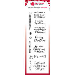 Woodware Clear Stamps Singles - Christmas Celebrations (8in x 2.6in)