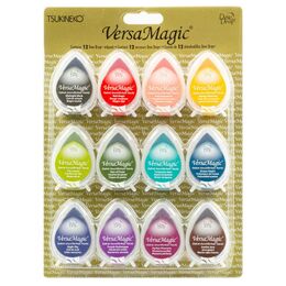 Tsukineko VersaMagic Dew Drop Ink Pad Set - Happy Days (12pcs)