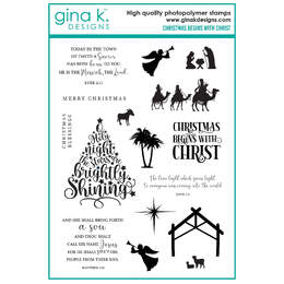 Gina K Designs Clear Stamps - Christmas Begins with Christ