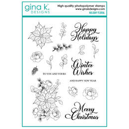 Gina K Designs Clear Stamps - Holiday Floral