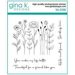 Gina K Designs Clear Stamps - Tall Stems