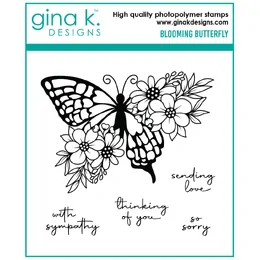 Gina K Designs Clear Stamps - Blooming Butterfly