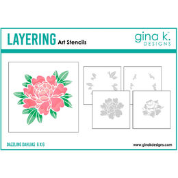 Gina K Designs Stencils - Dazzling Dahlia